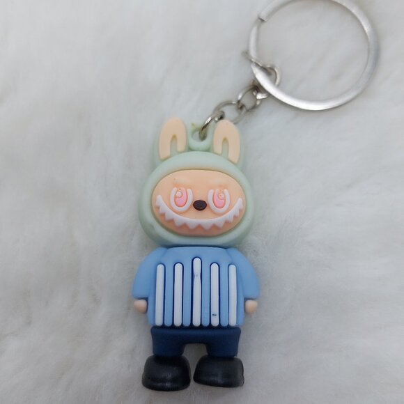 2/$19 Labubu blue strip shirt keychain - Picture 1 of 6